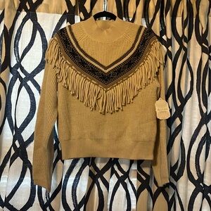 Aldar’d State Large Fringe Sweater